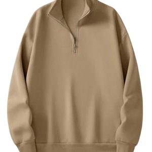 Mack Jonney Men’s Fleece Half-Zip High Neck Sweatshirt | Warm & Stylish Winter Wear -M4563